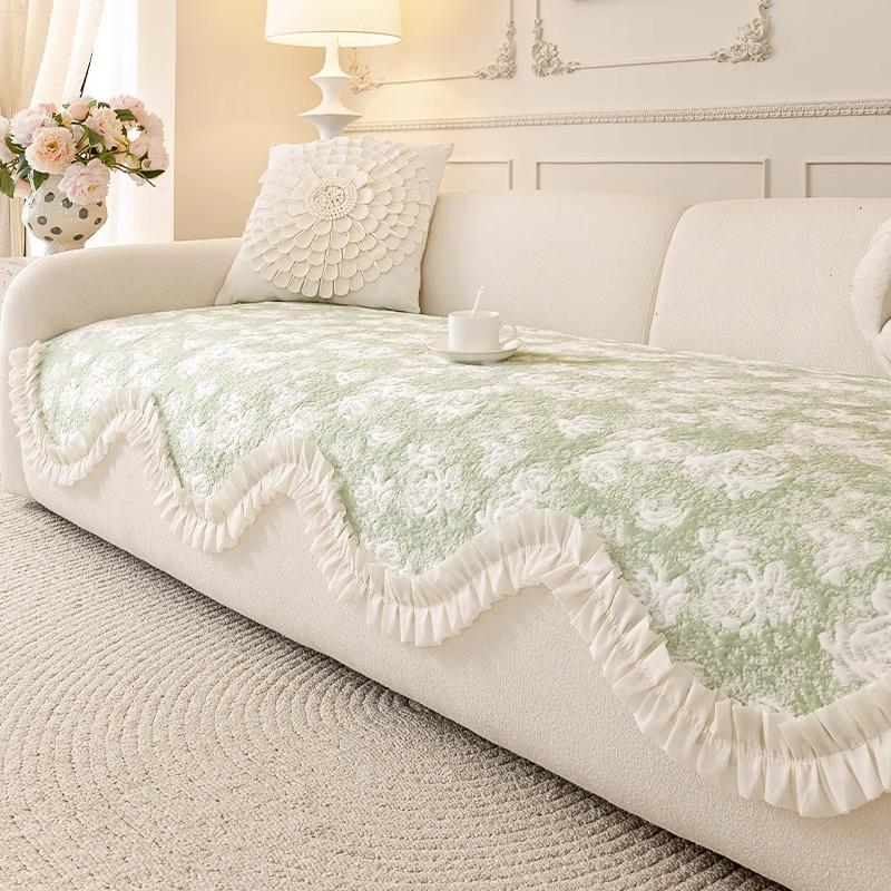 

Summer special-shaped sofa cushion cool ice silk sofa mat 2025 new fixed non-slip straight row light luxury 30 * 50cm pillow cover