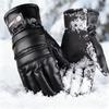 Windproof Plush Gloves Warm Skiing Gloves New Full Finger Gloves  Unisex