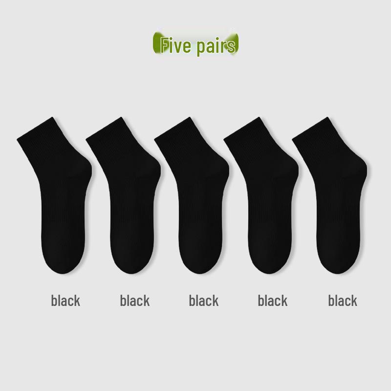 Men's Mid-Calf Pure Cotton Sport Socks - Deodorant, Anti-Slip, Casual Wear for Spring and Autumn