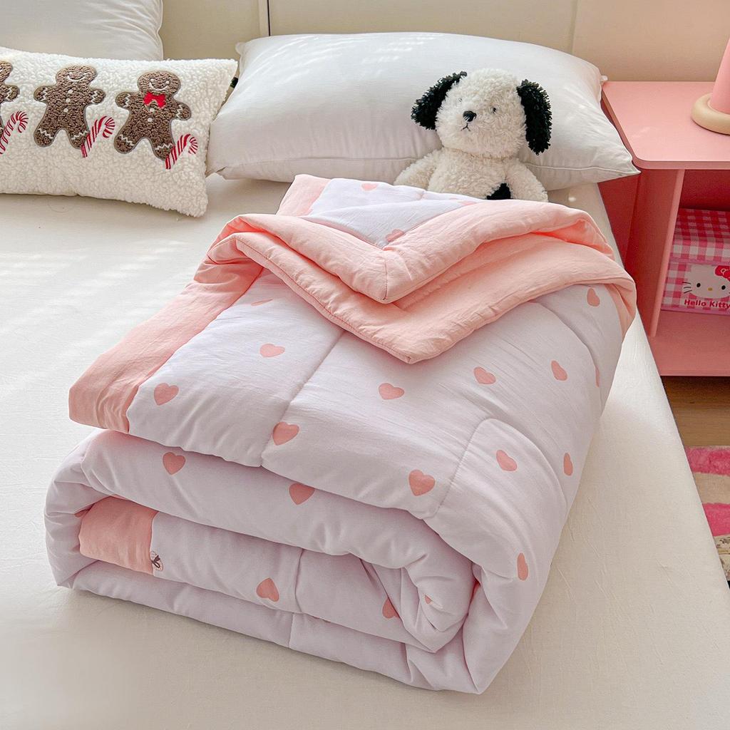2026 Soft Washed Cotton Summer Quilt - Lightweight, Washable Air Conditioning Blanket