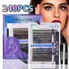 Hot Melt Single Cluster Diy Segmented False Eyelashes 30 + 40D Set Large Capacity Single Cluster False Eyelashes Gift Box Set