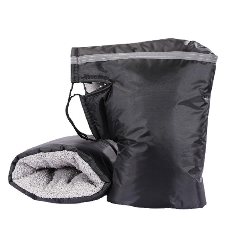 Motorcycle Handlebar Gloves Waterproof Windproof Winter Gloves Motor Scooter Electric Vehicles Reflective Motocycle Gloves чёрный