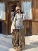 Korean Sweet Polka Dot Patchwork Skirt Hem Long Sleeve Women's Autumn/Winter Slimming Base Top