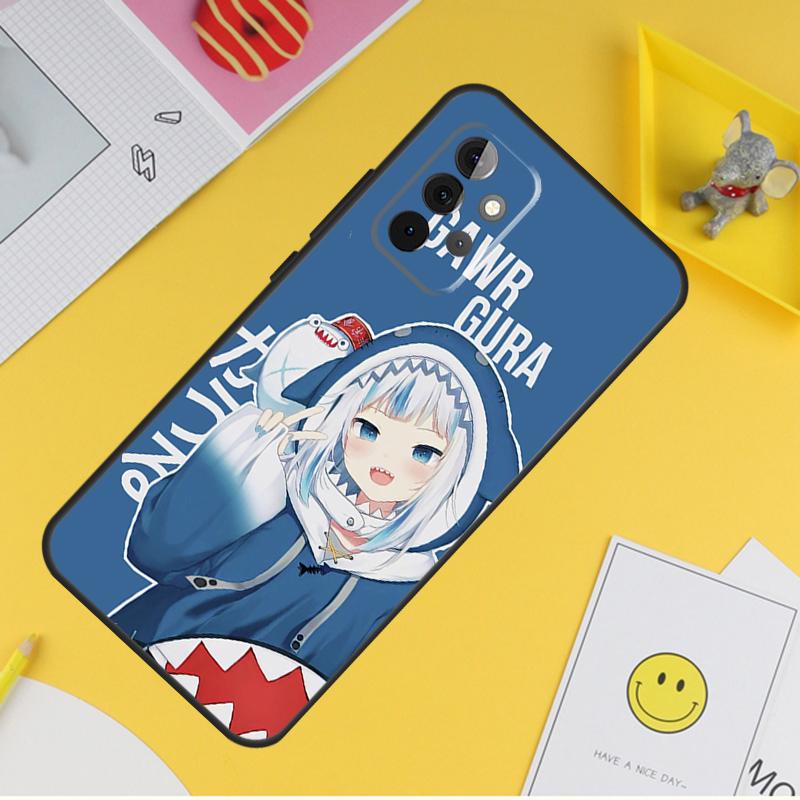 Gawr Gura Hololive Girl Case For Samsung Galaxy A54 A34 A14 A13 A33 A53 A12 A32 A52 A71 A51 A15 A25 A35 A55 Cover