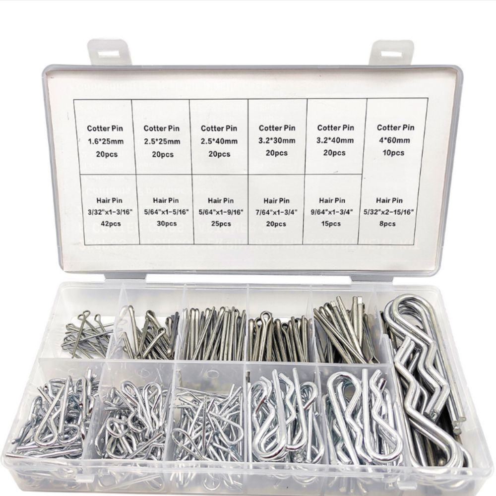 250 stuks Gegalvaniseerd Staal Borgpen Assortiment Set Machines Voertuig Apparatuur