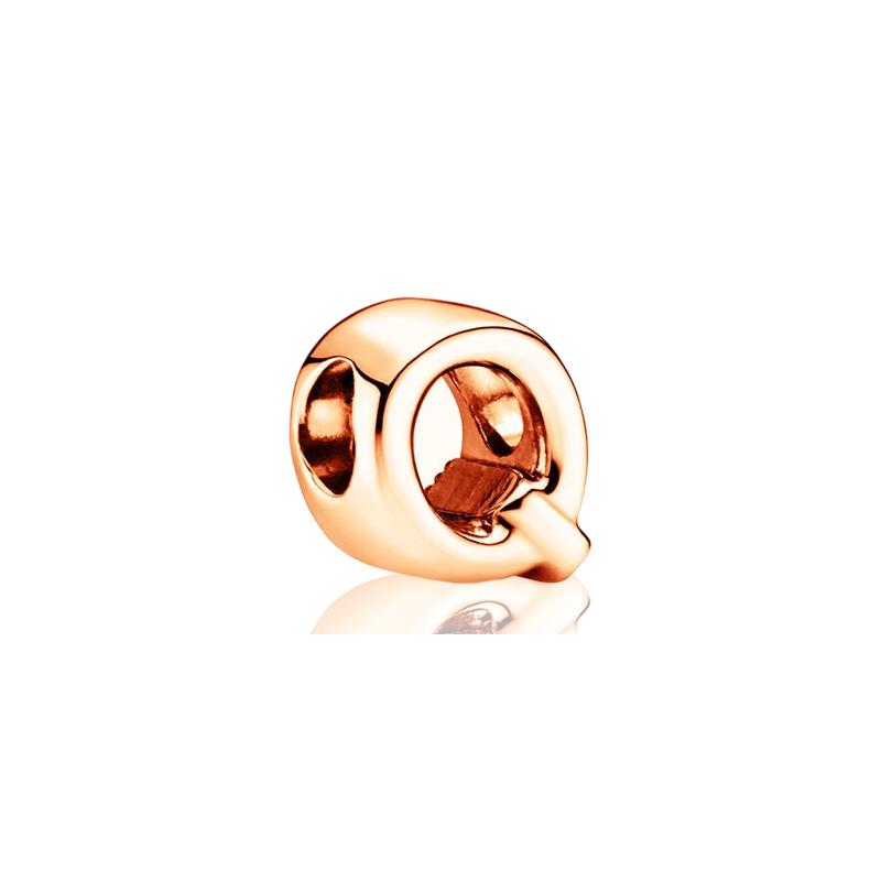Sparking Rose Gold Plated 26AZ Letter Charm Bead Charms Dangle Compatible With copper Authentic Snake Bracelets Necklaces Bead Charms Ideal For Diy J