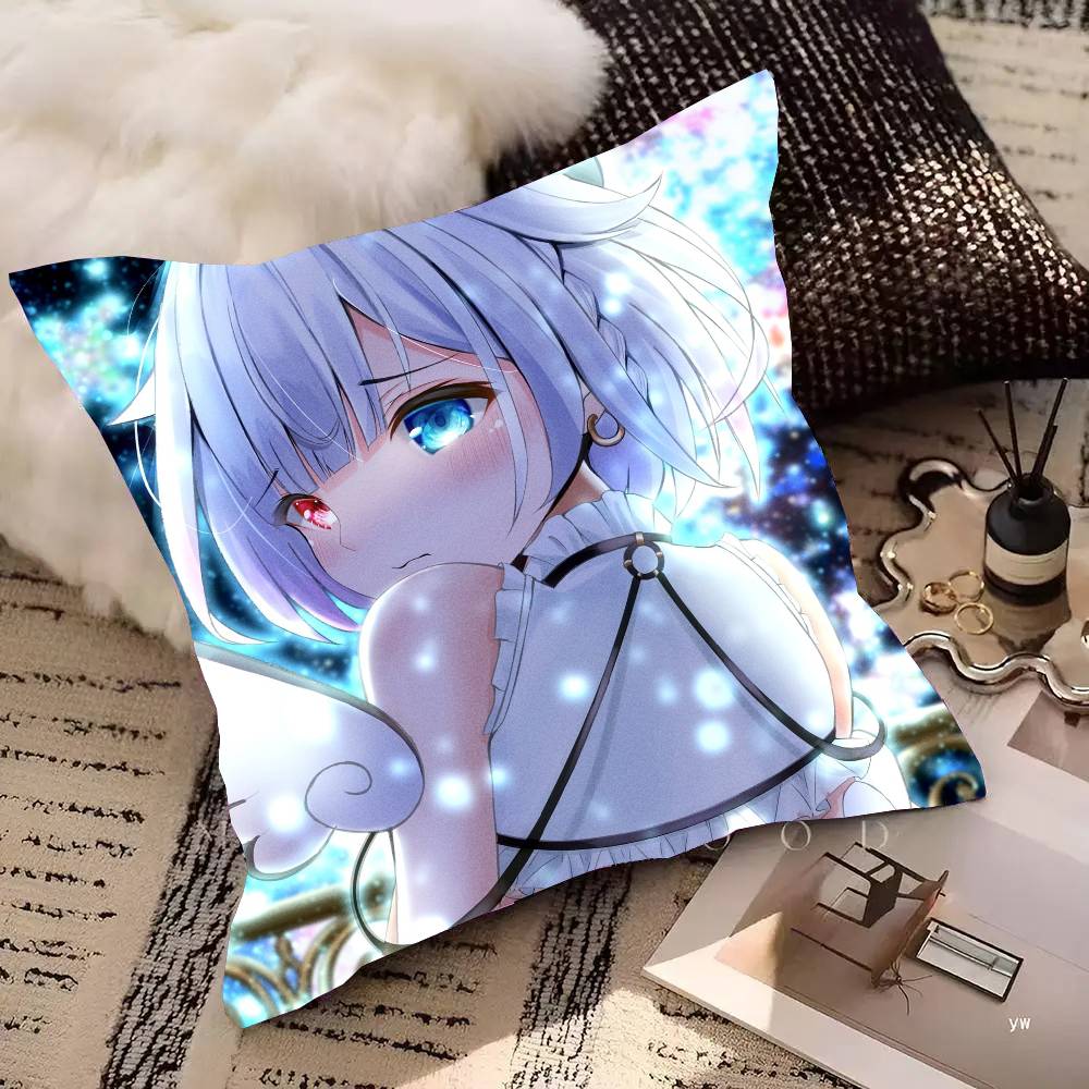 Amemiya Nazuna Anime V-VShojo Pillow Case Fashion Square Pillowcase Bedroom Sofa Room Ins Decoration Leisure
