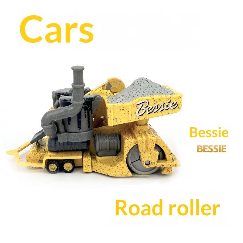 Disney Pixar Cars 1:55 Scale Diecast Metal Toy Car - Bessie the Road Roller, Alloy Model Vehicle for Kids & Collectors Gift
