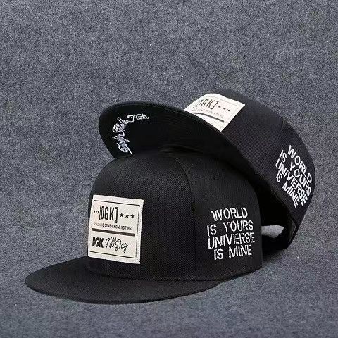 Hip Hop Hat Men's Flat Rim Hat Youth Couple Street Dance Baseball Cap Student Cap Women's Sun Protection Hat
