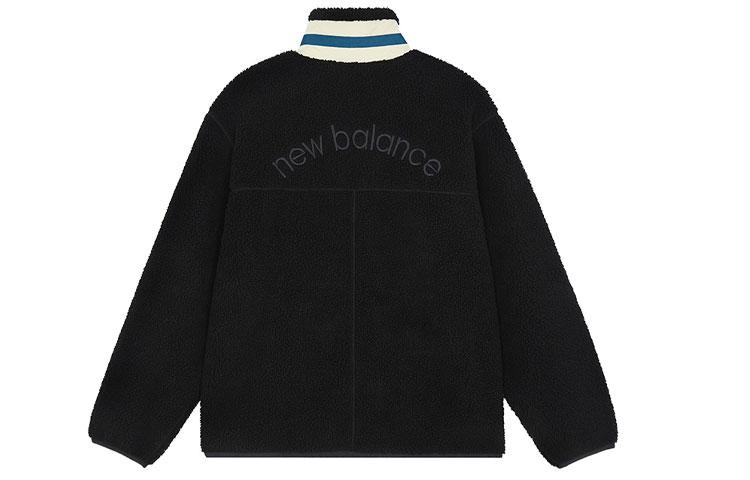 New Balance Unisex Keep Warm Velvet Jackets Unisex Black Stand Collar Moderate AMJ13393-BK
