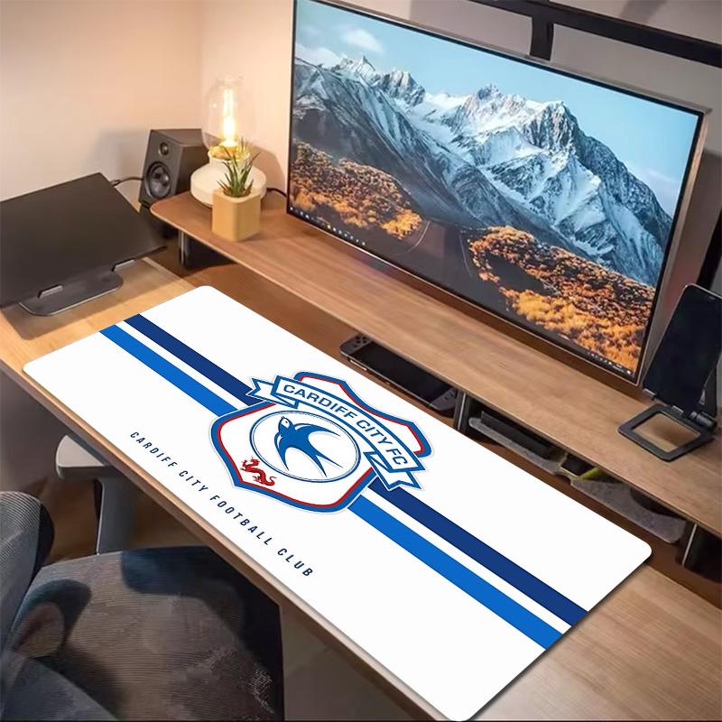 Cardiff City FC Print Cushion Non-slip Laptop Tablet Big Mousepad XXL Mat Mini PC Playmat With Lock Edge
