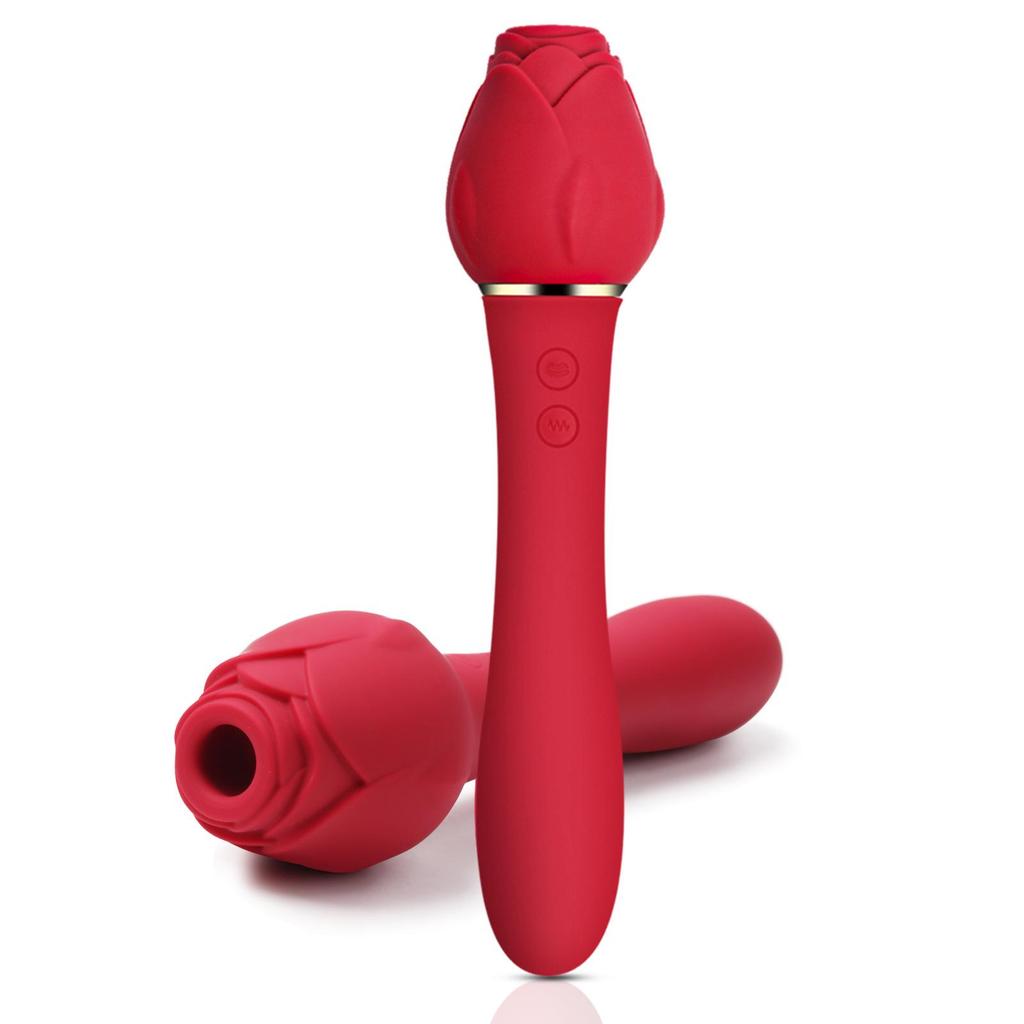 Vibratore clitorideo alla rosa: Massaggiatore Succhiante e Vibrante per il Piacere Femminile