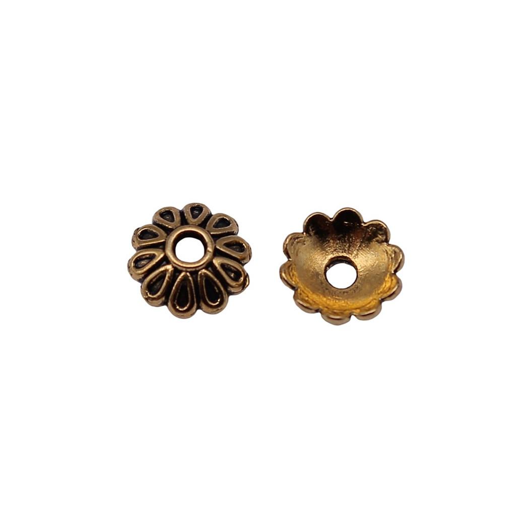 Multi Color Swirl Flower Bead Caps Spacer Beads For Jewelry Making Components