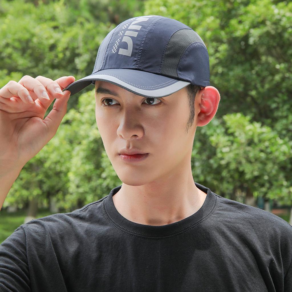 Quick Dry Mesh Unisex Baseball Cap for Sun Protection, Breathable Sports Hat Adjustable Size for Outdoor Hiking Daily Wear