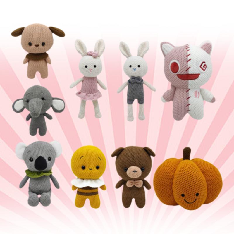 Handmade Crochet Amigurumi Plush Doll Collection Adorable Animal Characters In Soft Pp Cotton