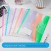 A4 Waterproof Thickened Transparent File Folder with Snap Fastener