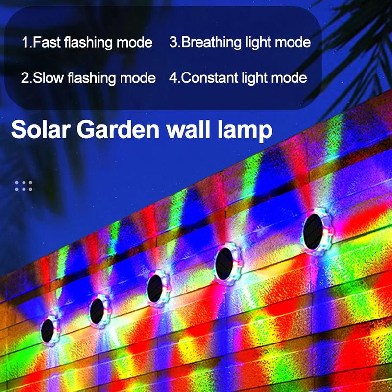 

DSL188 2Pcs Motion Sensor Solar Powered Garden Ground Light with RGB Light A