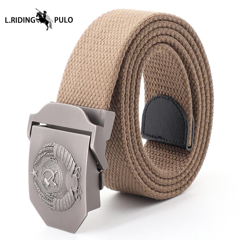 Cintura in Tela Spessa Allenamento all'Aperto Pantaloni Casual Fibbia in Lega Militare Cintura Resistente Unisex