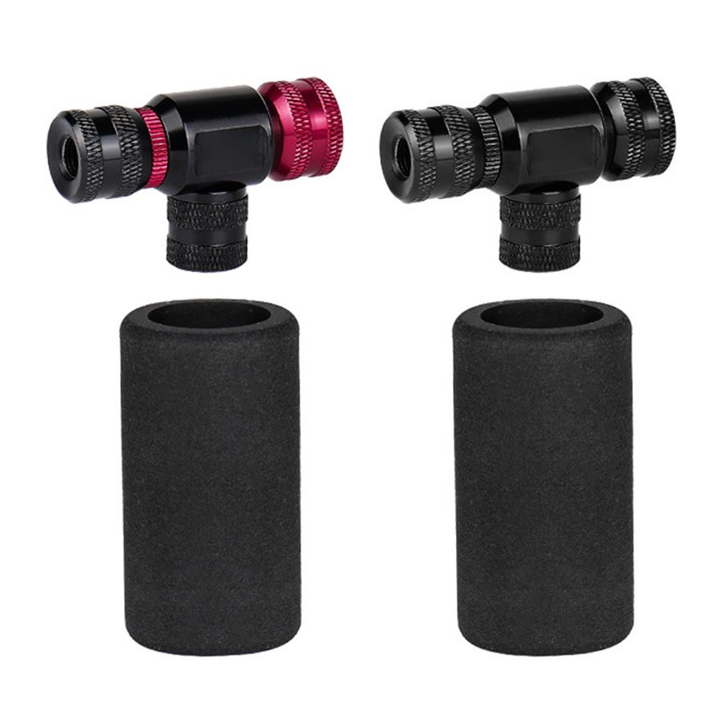 CO2 Bike Tire Inflator Quick Inflate Nozzle for Road and Mountain Bikes 16g Cylinders USA French Valves Portable with Freeze Gua