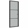 VidaXL Interior Door 83x201.5 Cm Black Frosted Glass and Aluminum 350553