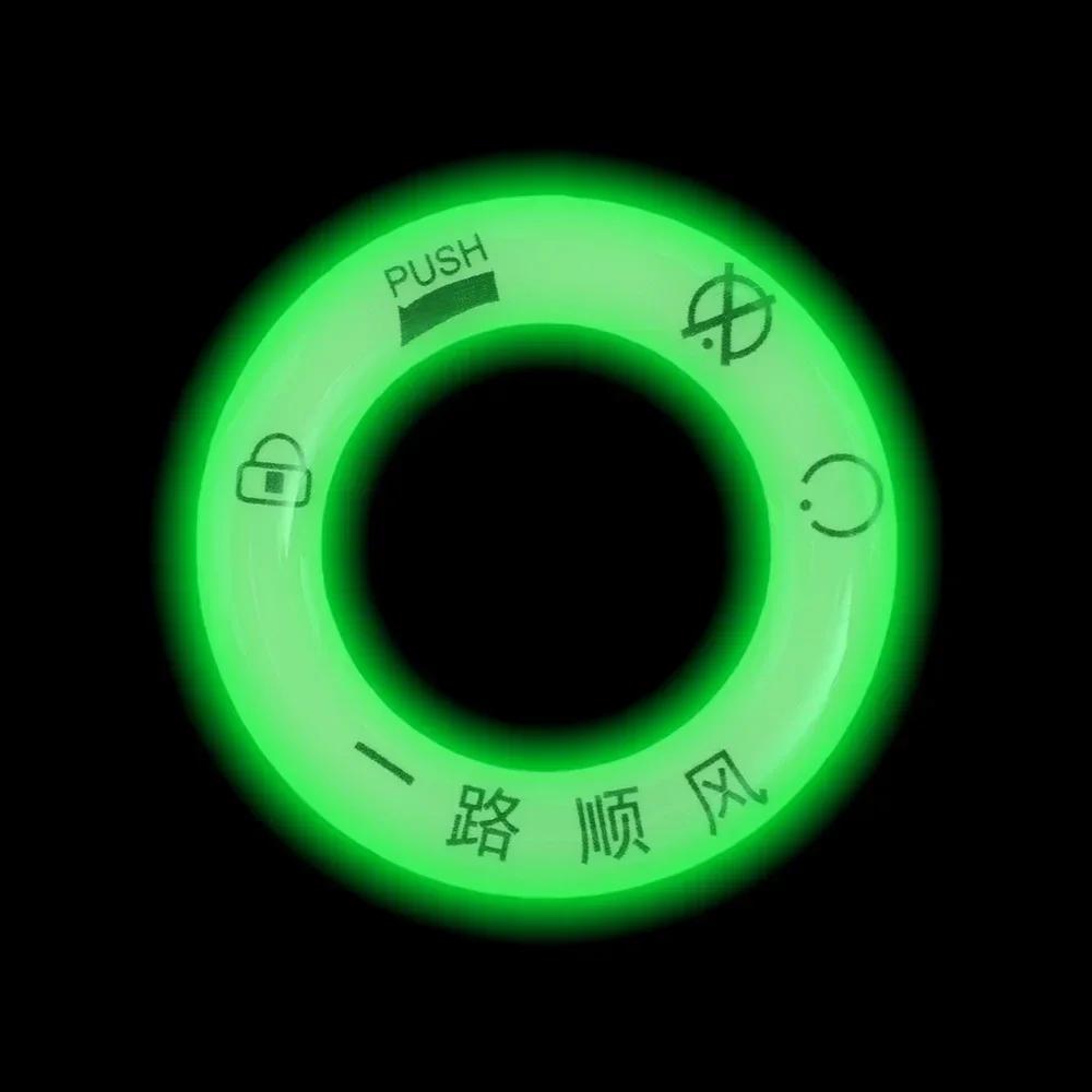 Car  Decoration LuminousIgnition Key Ring Stickers Keyhole Glowing Ring 3D Decals Electric Door Ring with Fluorescent Keyhole Ac