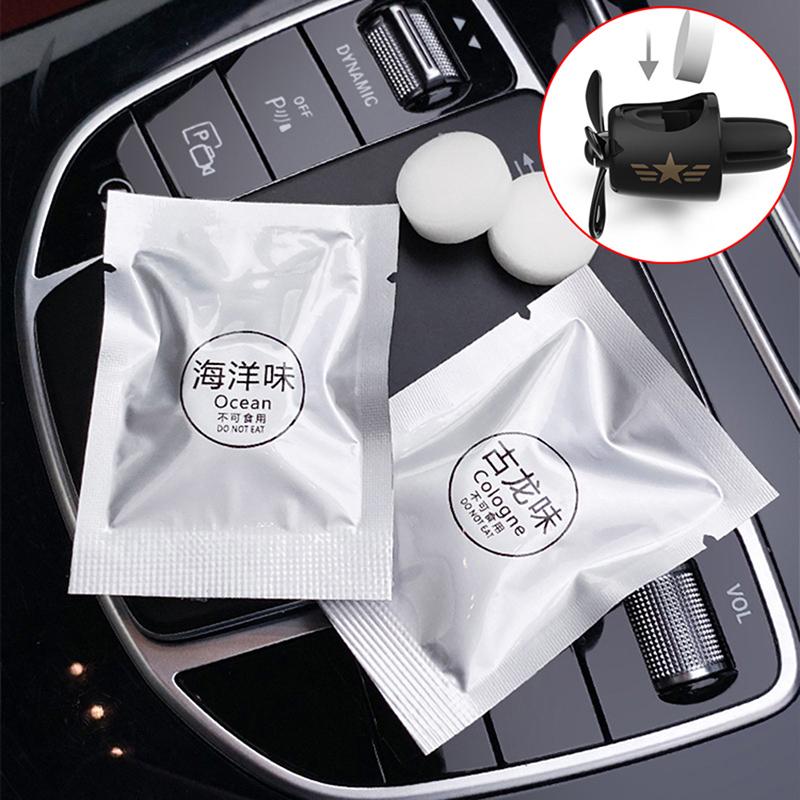 1/5/10Pcs Solid Car Perfume Refills Car Air Vent Clip Replacement Pads Fragrance Freshener for Pilot Bear (Ocean/Rose/Lavender/Lemon/Cologne/Fragrans)