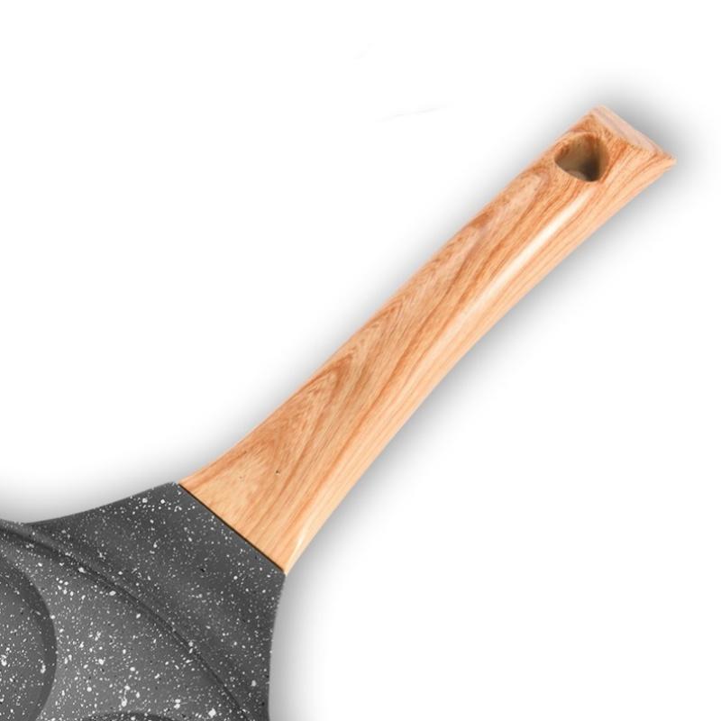 Seven-hole Pancake Pan Household Pan Aluminum Alloy Animal Smiley Breakfast Pot Bakelite Handle Non-stick Pan Fried Omelet Pan