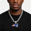 Iced Out New England Patriots Anhänger Halsketten Legierung Vergoldet Kristall Cubanische Kette National Football League Team Logo Schmuck