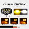 LED Work Light Headlight for Motorcycles and Off-Road Vehicles with Low Power Consumption and Aluminum Alloy Body Design