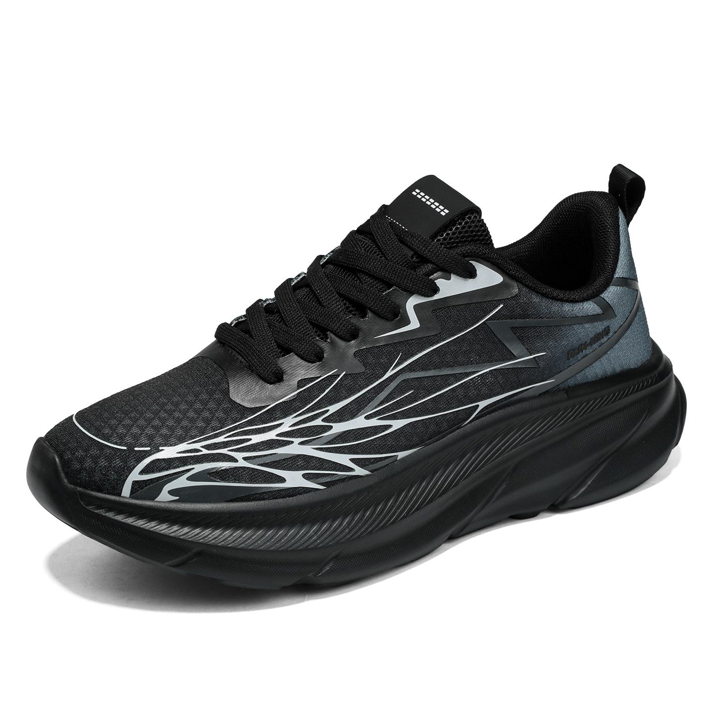 

Professional Men Tennis Sneakers Breathable Tennis Training Shoes Shock-Absorbant Outdoor Sneakers Non Slip Running Gym Shoes 45 чорний