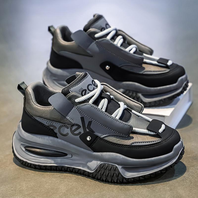 2025 Designer Men's Platform Sneakers Fashion Breathable Increased Height Casual Walking Shoes Outdoor Non Slip Vulcanized Shoes