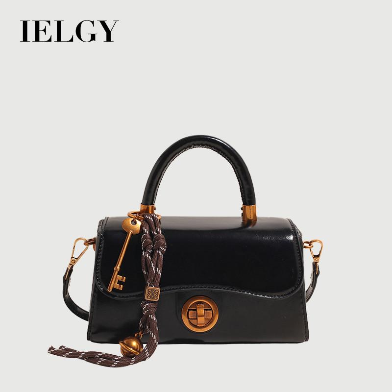 Ielgy Autumn Winter Portable Commuter Bag Trendy Retro Small Square Bag All-Match Multifunctional One-Shoulder Messenger