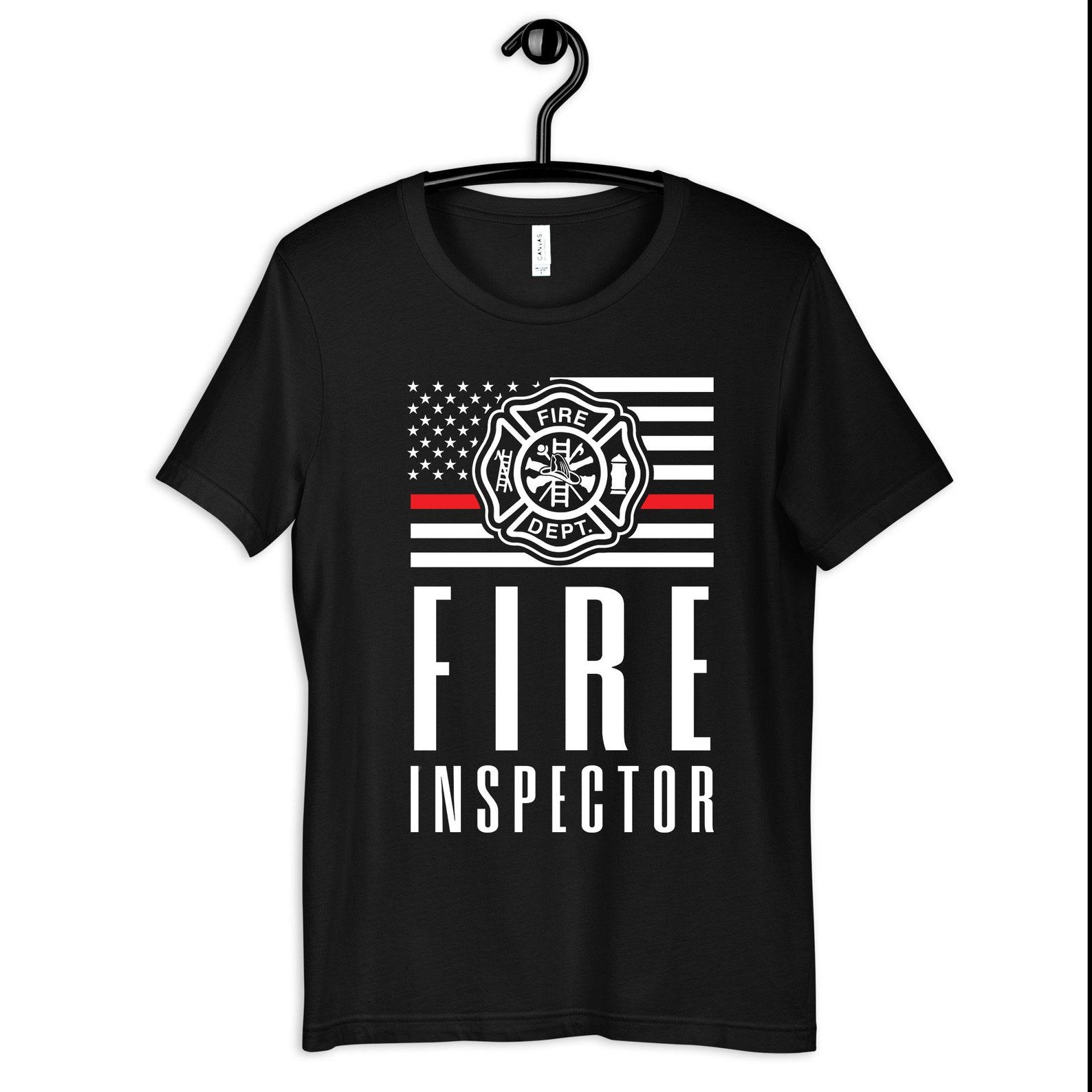 Fire Inspector Shirt, USA Flag Fire Inspectors T-Shirt, Fire Inspecting Tee, T-shirt, T-shirt,T-shirt, Tank Top S