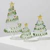 Brushed Glass Snowman Figurines Handcrafted Glass Christmas Decoration  Party Supplies