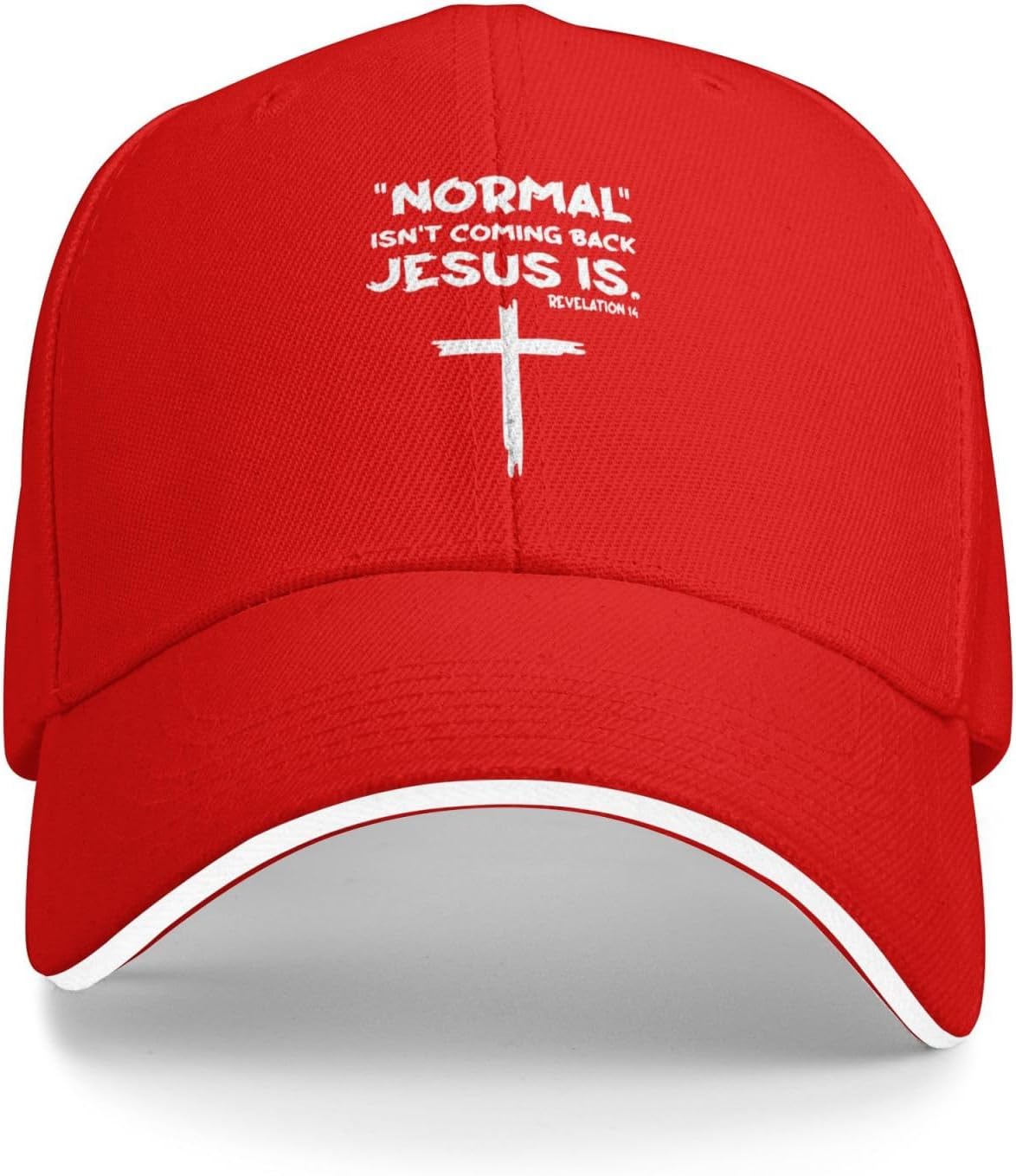 Jesus Is Coming Back Bible Verse Baseball Cap Christian Faith Adjustable Sun Hat One Size