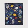 1pc Cosmic Astronaut Pattern Flannel Blanket, Soft Warm Throw Blanket Nap Blanket For Couch Sofa Office Bed Camping Travel