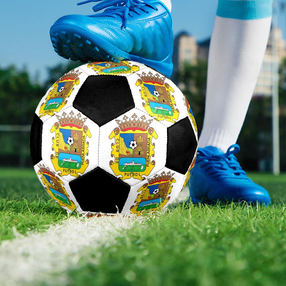 1PC Fuenlabrada taille 5 ballon de football Praha Ballon de Football en Salle Coloré Tous Âges Cousu à la Machine PVC Prêt pour la Compétition Durable Haut Rebond