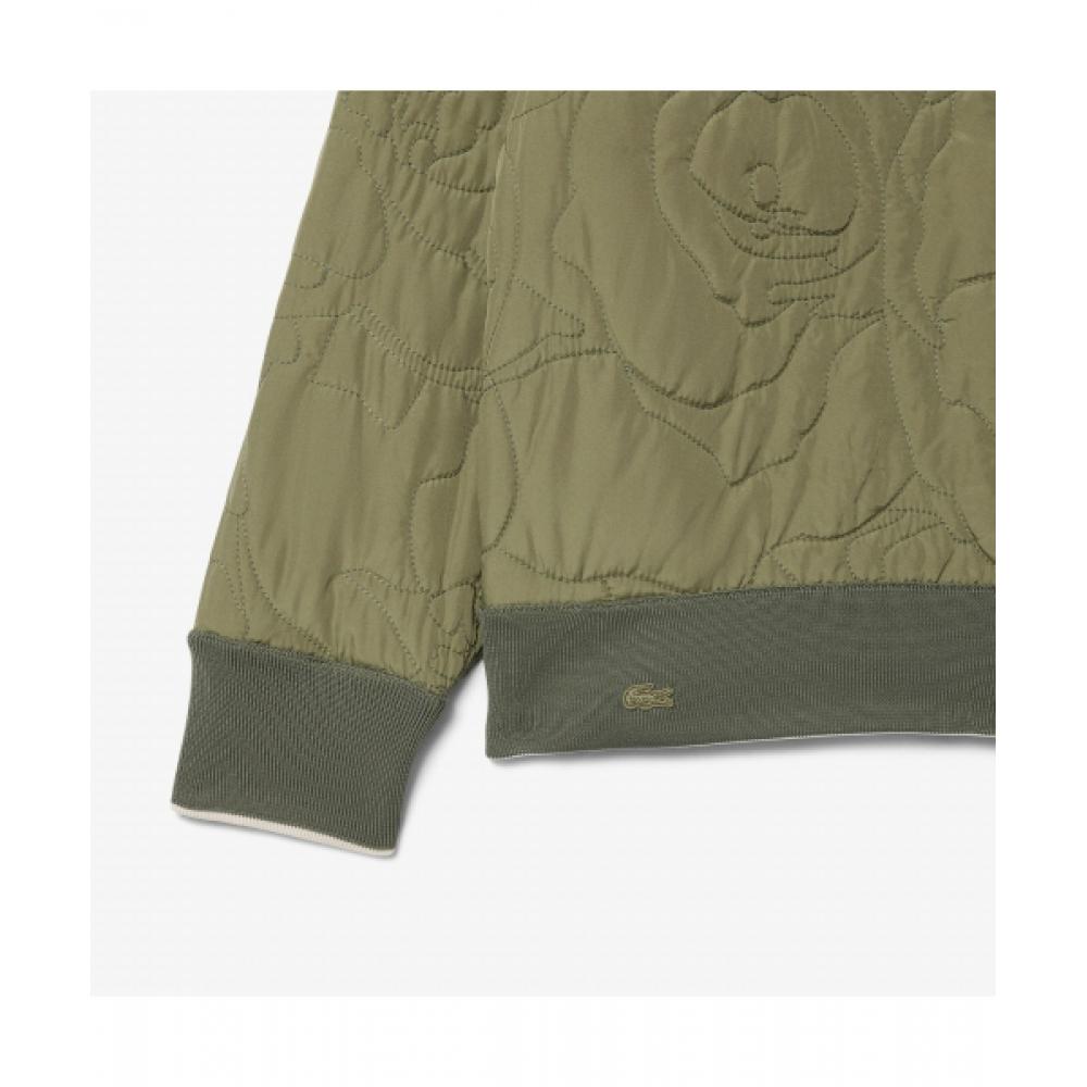 Lacoste Women S Flower Pattern reverSible Padded SweatShirt [white]