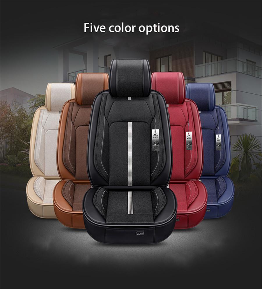 Black Car Seat Cover 5 seats Universal Seat Cushion Breathable For Sedan SUV