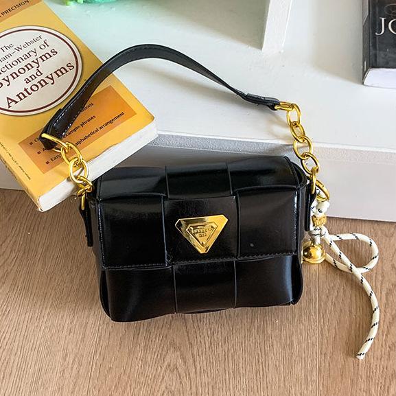 

Fashion small square bag women s high sense versatile shoulder messenger bag work small bag чёрный