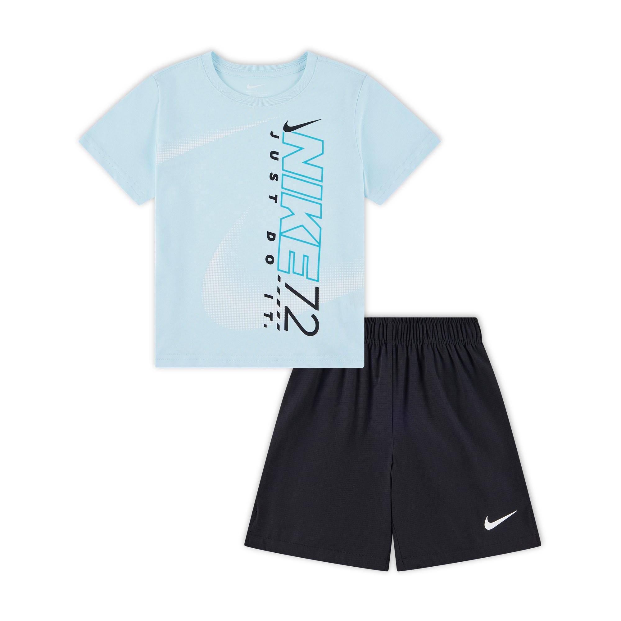 

Nike Casual Sports Set Rhythm Soft Comfortable Round Neck Short Sleeve Kids sets Black II3026-010 XS