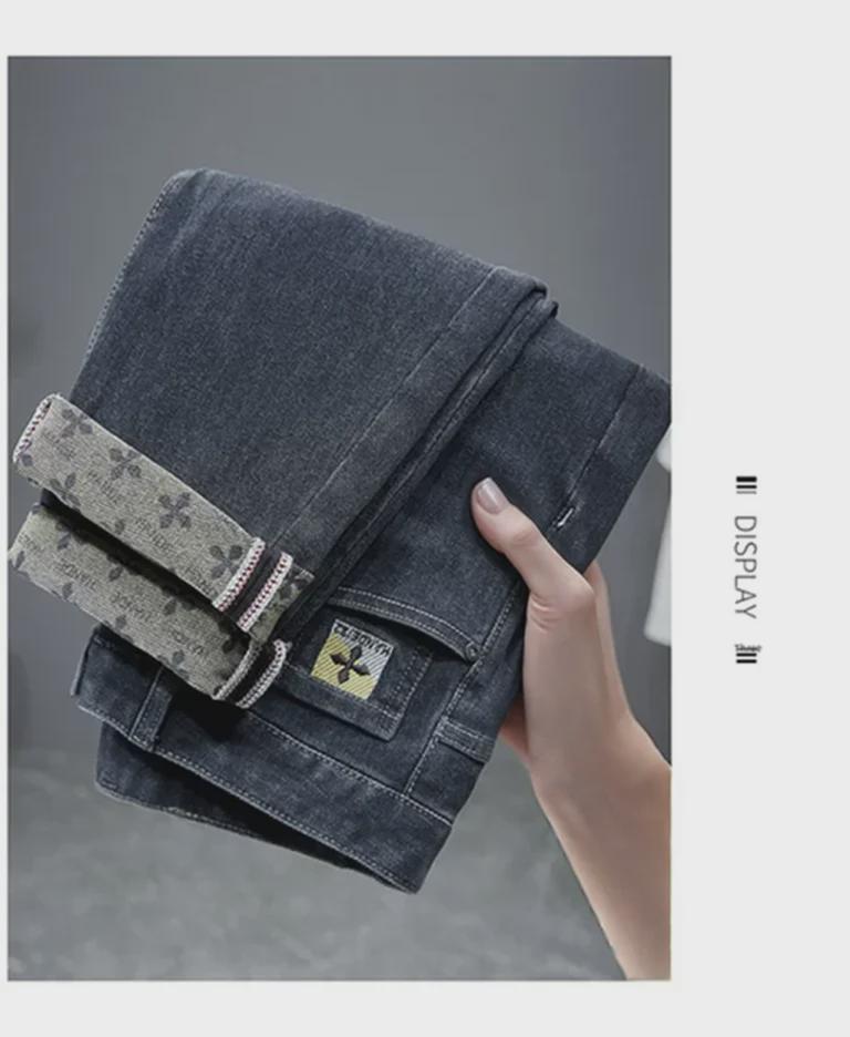 Xintang Men's Slim Straight Jeans: High-End European & American Fashion, Versatile Spring & Autumn Style