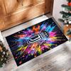 Juventus FC bedruckter Flanell-Teppich rutschfest weicher Polyester-Bodenbelag Indoor-Dekormatte für Schlafzimmer Wohnzimmer Sofa
