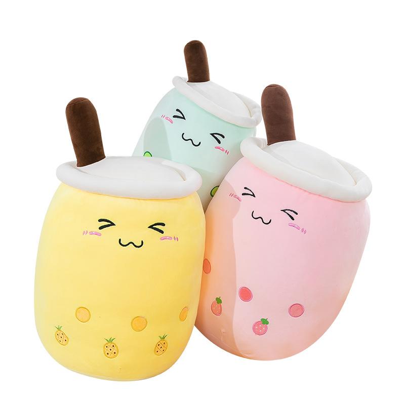 24cm Cute Milk Tea Cup Plush Toys Soft Stuffed  Kawaii  Boba Tea Plushie Toy For Kids Christmas Toys Birthday Gifts