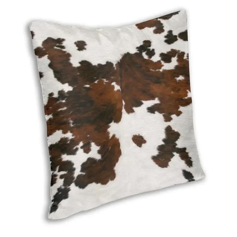 Faux Fur Modern Cowhide Texture Pillowcover Decoration Animal Hide Pattern Skin Leather Cushion Cover Throw Pillow Printing