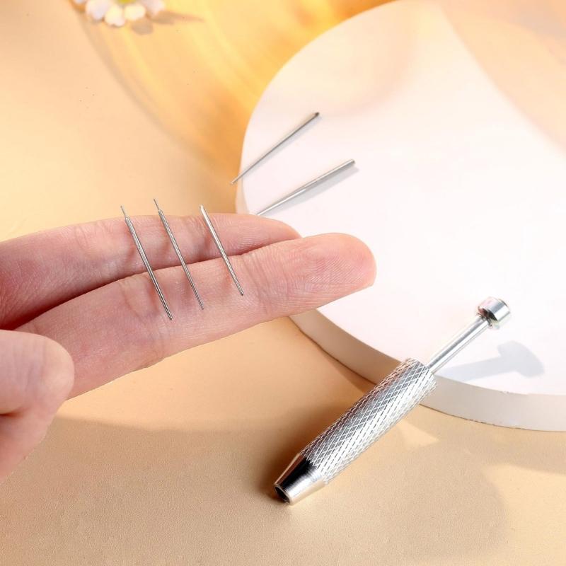 Piercing Kugel Greifer Werkzeug Kits Edelstahl Flachrücken Ohrringe Applikator mit Gewinde/Gewindelosen Einsetzstiften