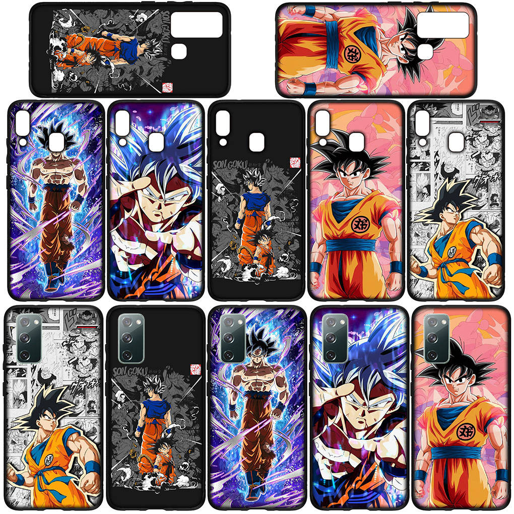 Telefono dėklas, skirtas Samsung Galaxy S25 S24 S23 iPhone 16 15 Xiaomi Redmi Note 14 13 12 16E 11 Pro Max XR OPPO Moto Super Dragon Ball Goku DragonBall dangtelis