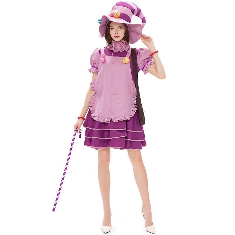 Halloween candy witch cosplay adult child cosplay masquerade stage outfit