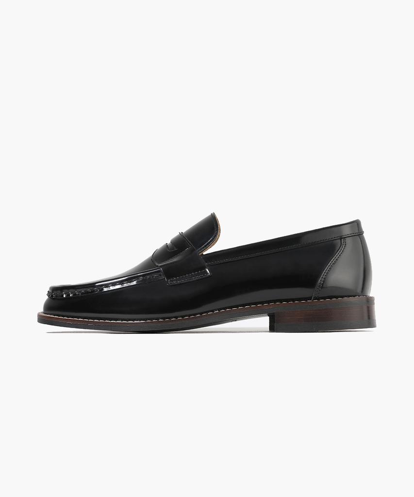 Firenze Atelier Basic Glossy Cowhide Penny Loafers 4701 [Black Box]