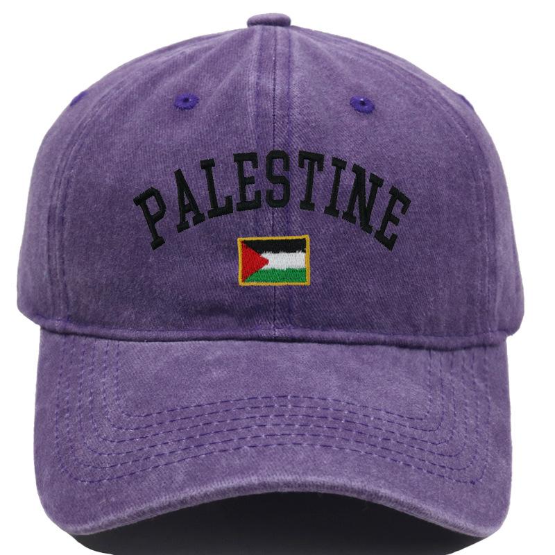Palestine Flag Baseball Cap Classic Distressed Cotton Headwear Unisex Outdoor Summer Washed Adjustable Vintage Dad Hats Cap